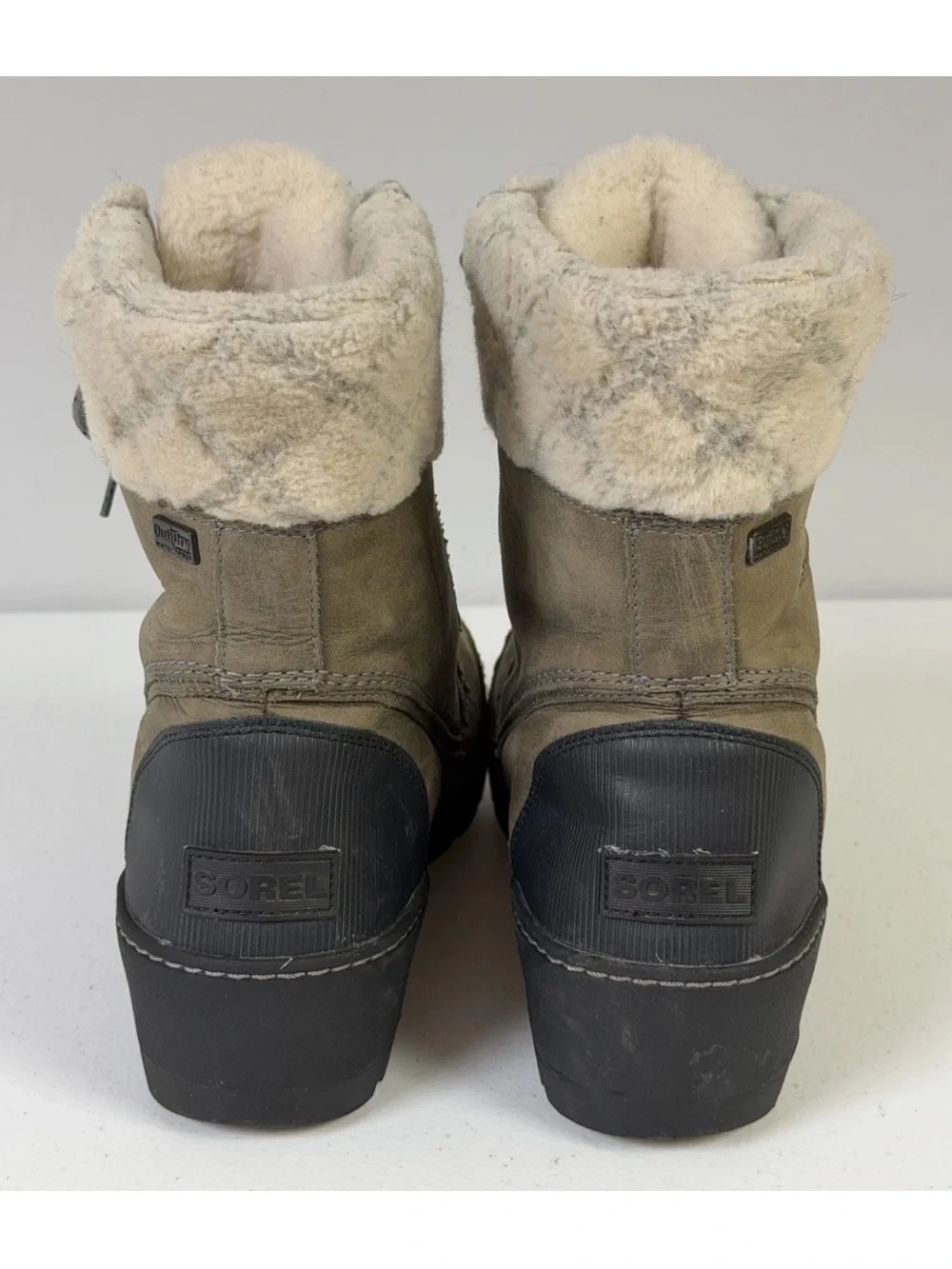 Sorel Women's Whistler Grey Lined Winter Snow Boots Waterproof Size 12